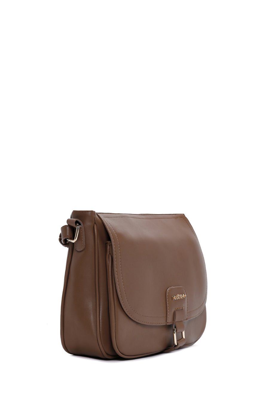 Women's Tan Long Strap Messenger Bag