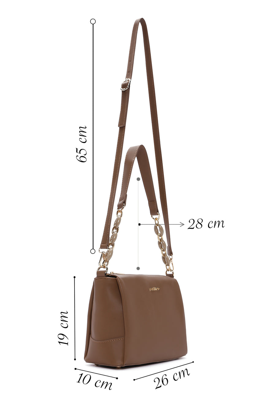 Women's Tan Long Strap Shoulder Bag
