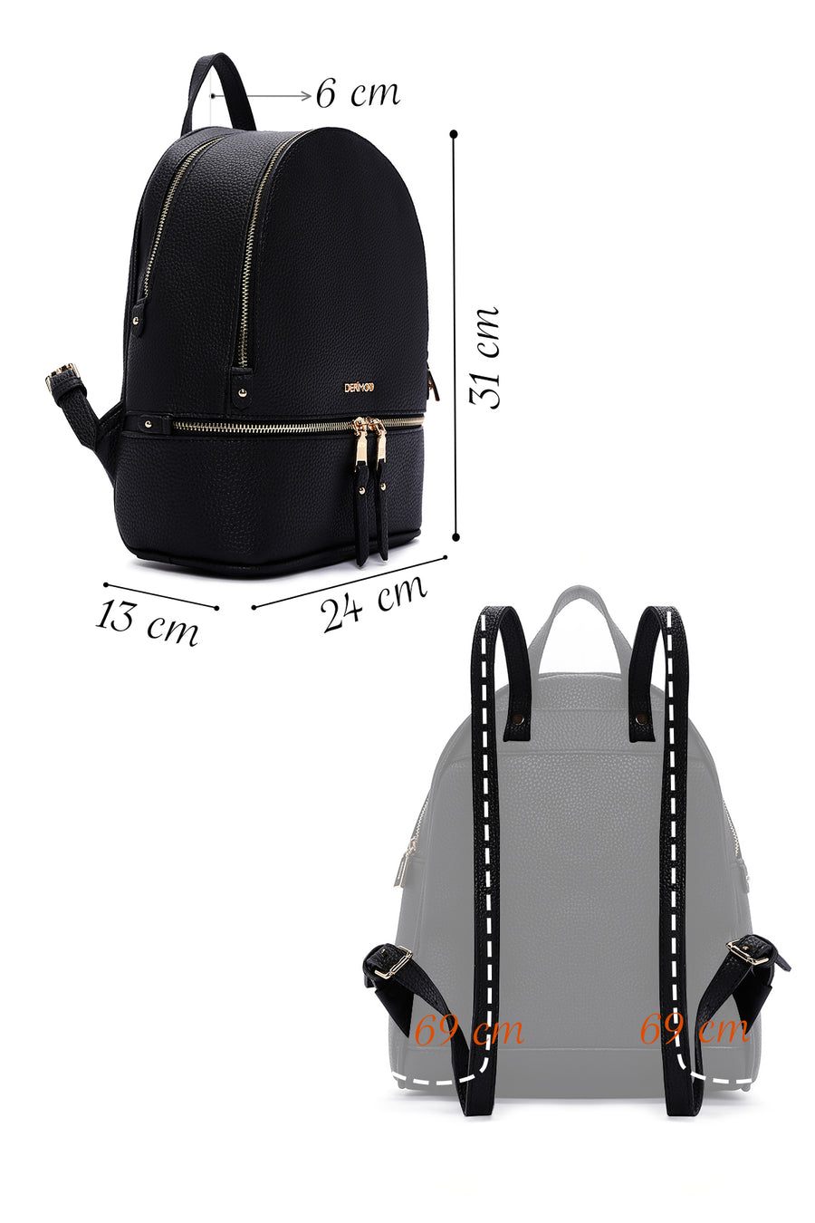 Women's Black Backpack