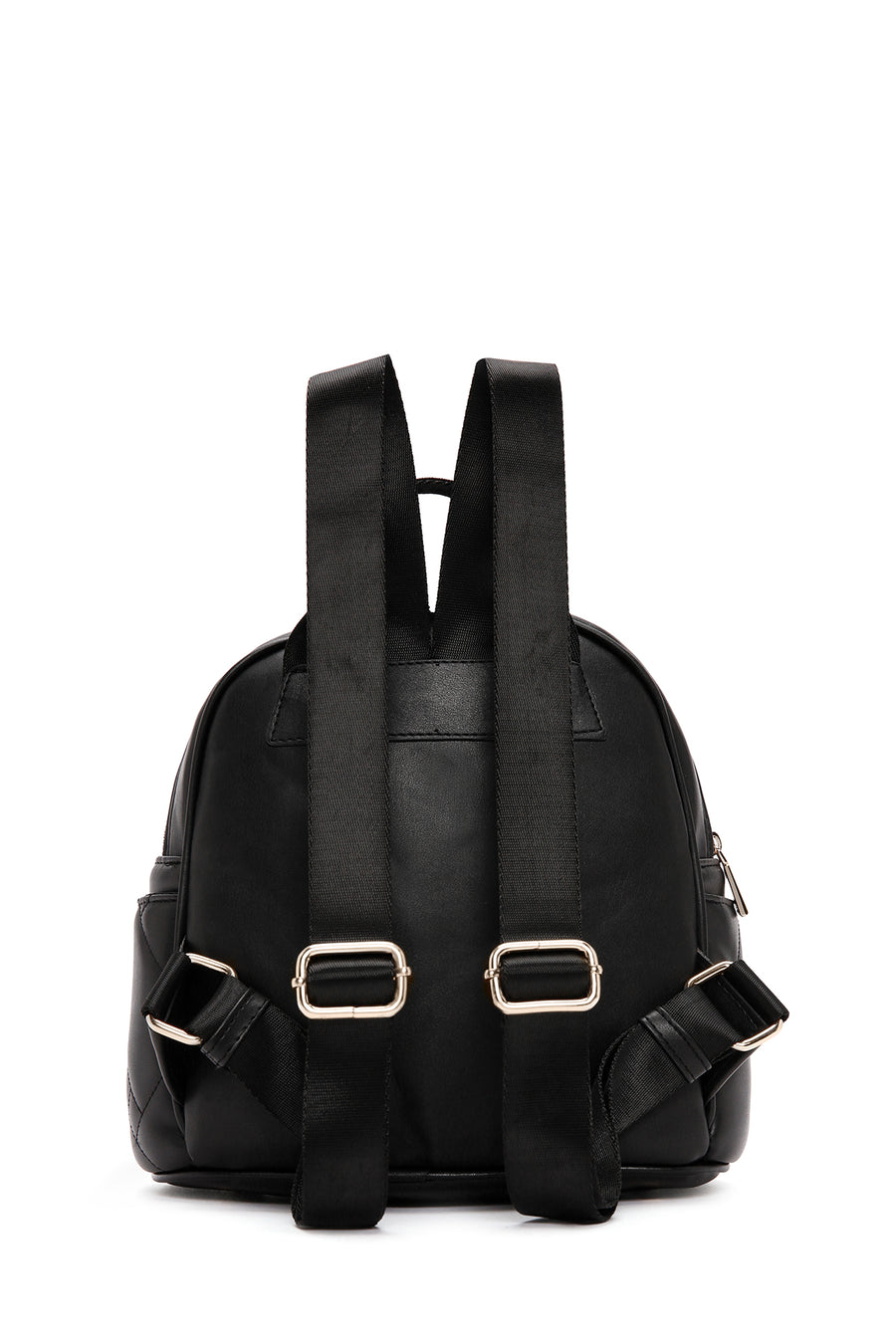 Women's Black Quilted Backpack