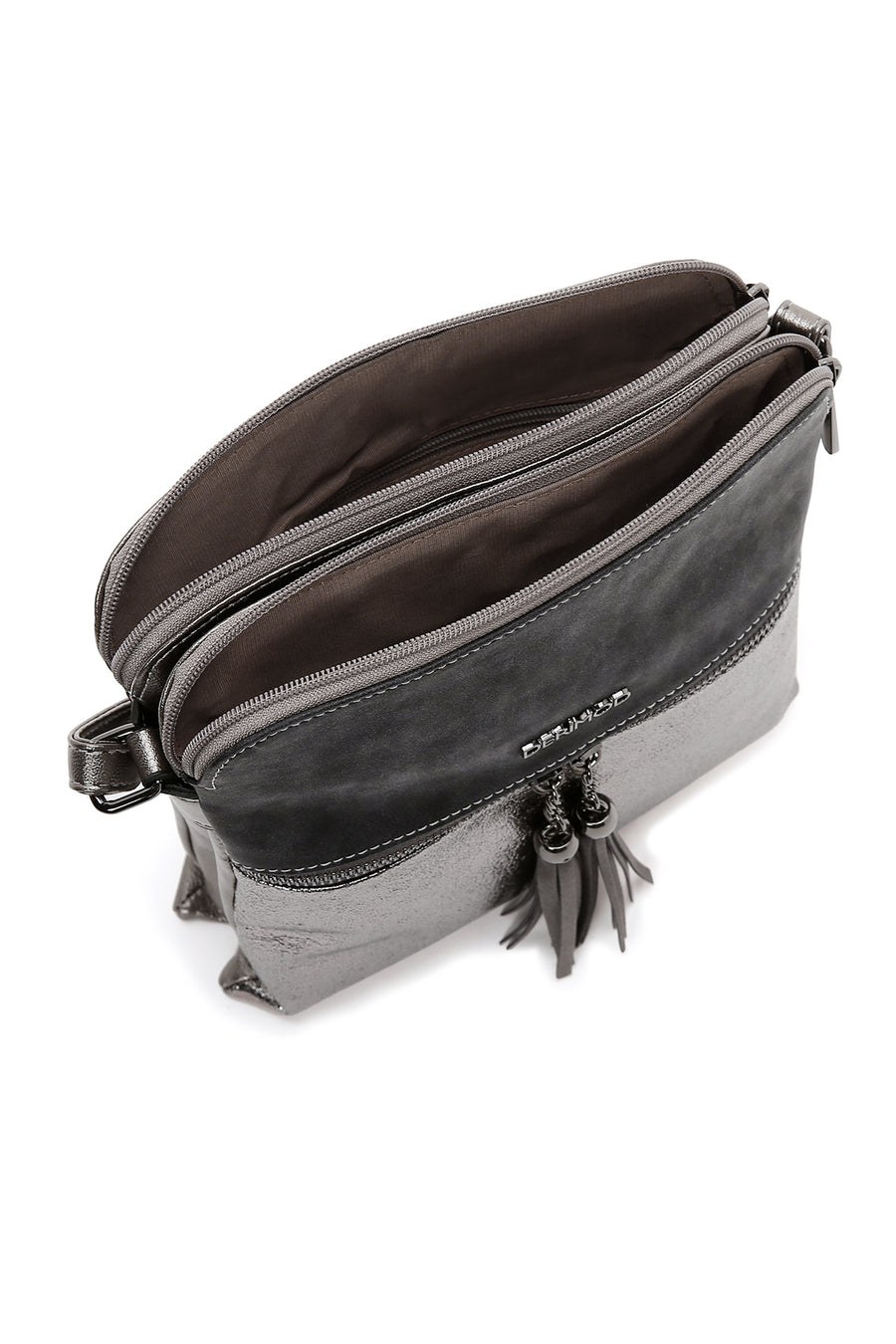 Women's Gray Crossbody Bag