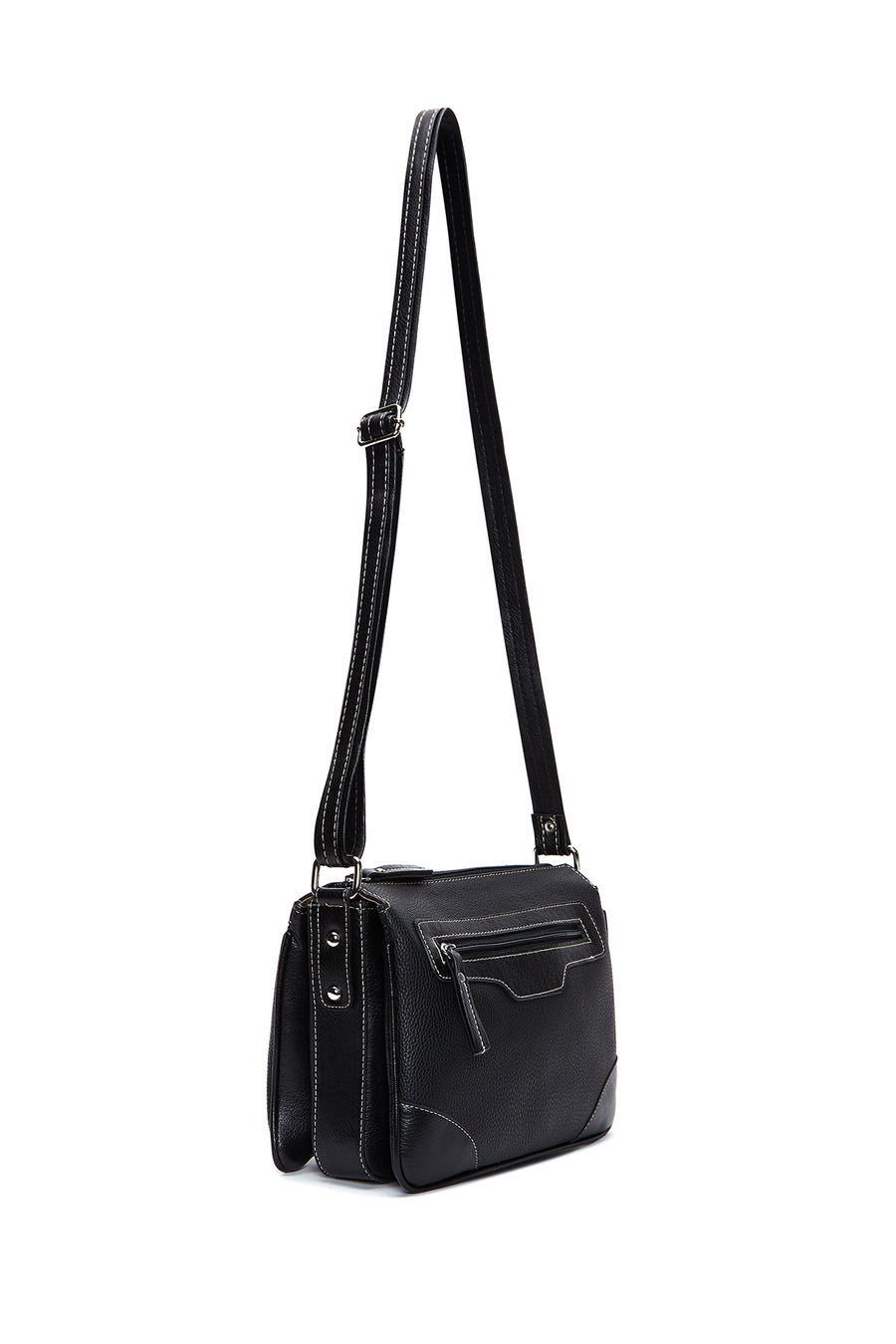 Women's Black Long Strap Crossbody Bag