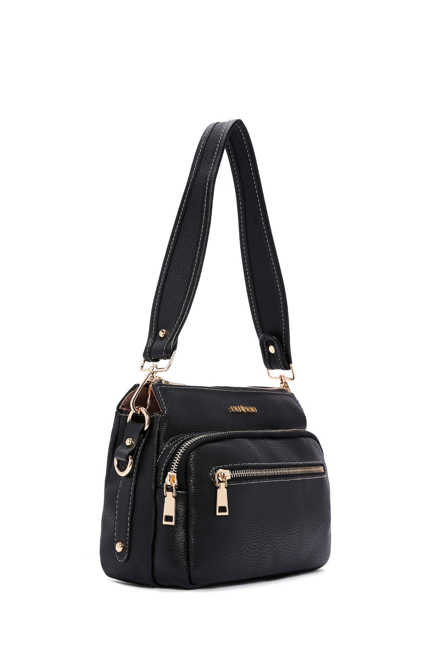 Women's Black Long Strap Crossbody Bag