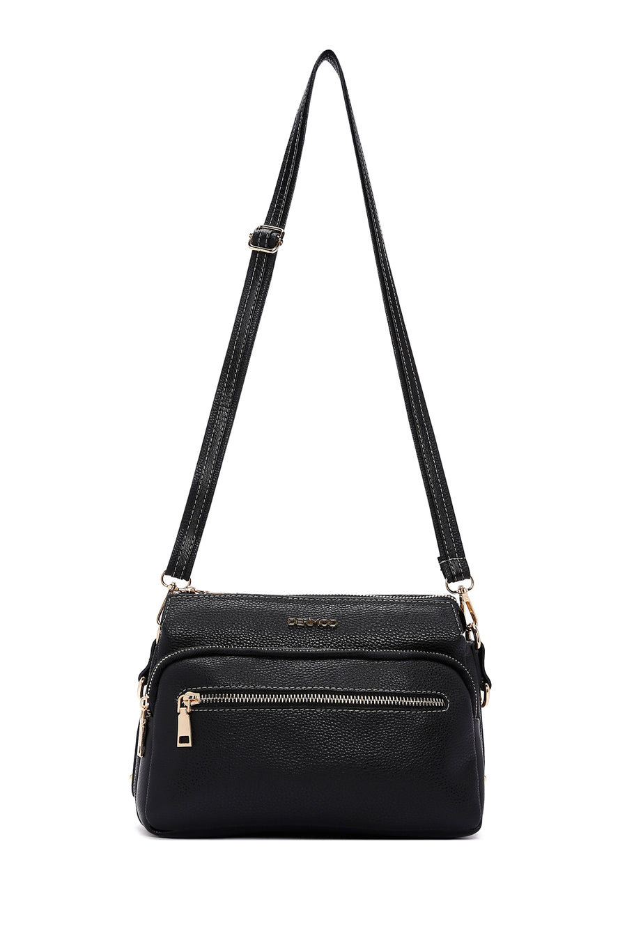 Women's Black Long Strap Crossbody Bag