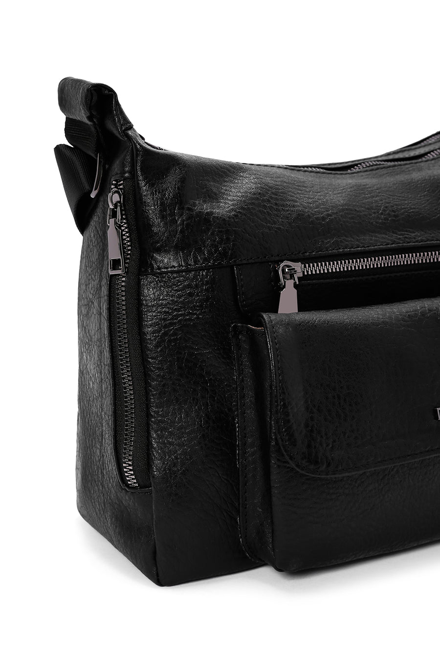 Women's Black Long Strap Crossbody Bag