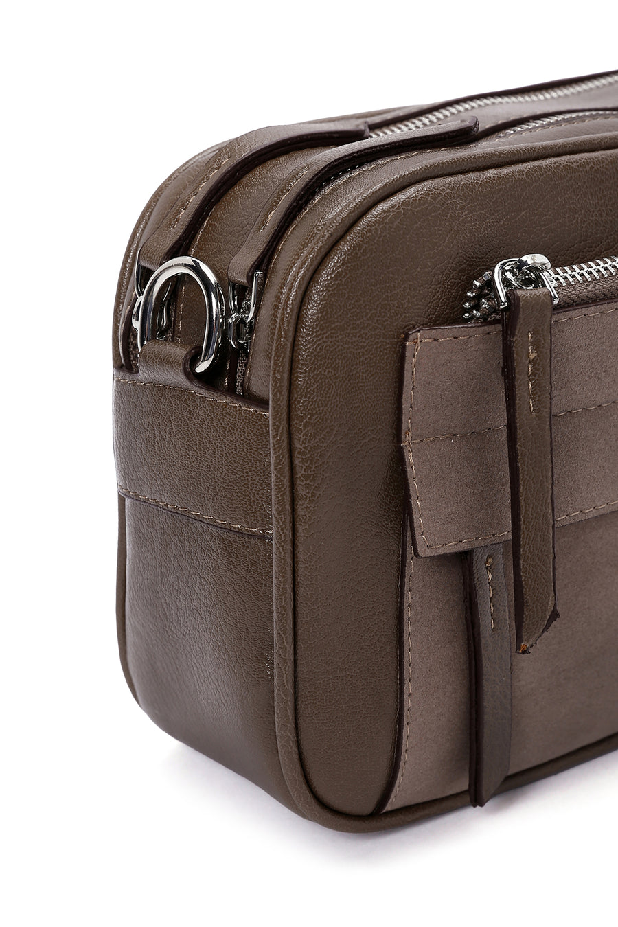 Women's Brown Long Strap Crossbody Bag
