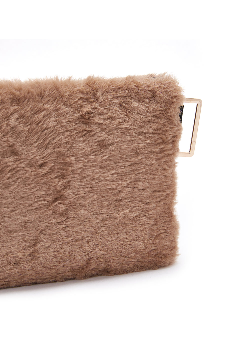 Women's Camel Plush Portfolio Bag