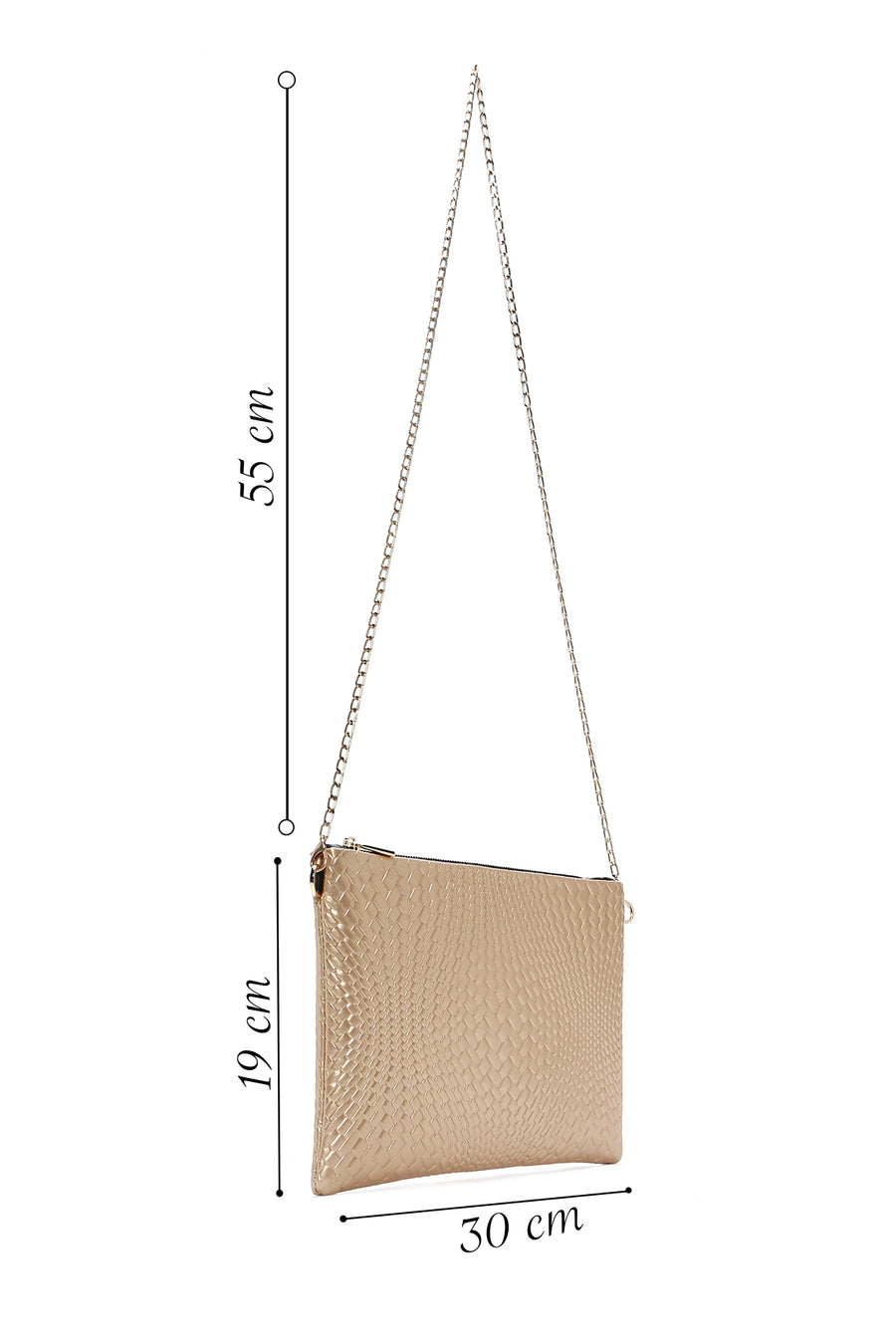 Women's Gold Printed Portfolio Bag