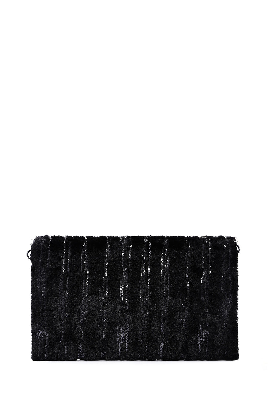 Women's Black Plush Portfolio Bag