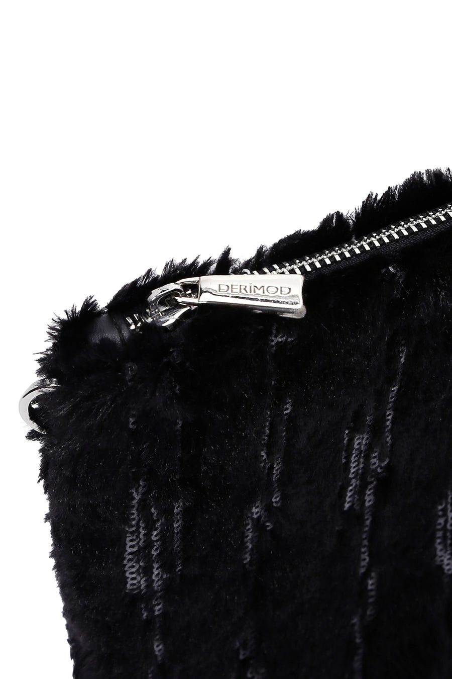 Women's Black Plush Portfolio Bag