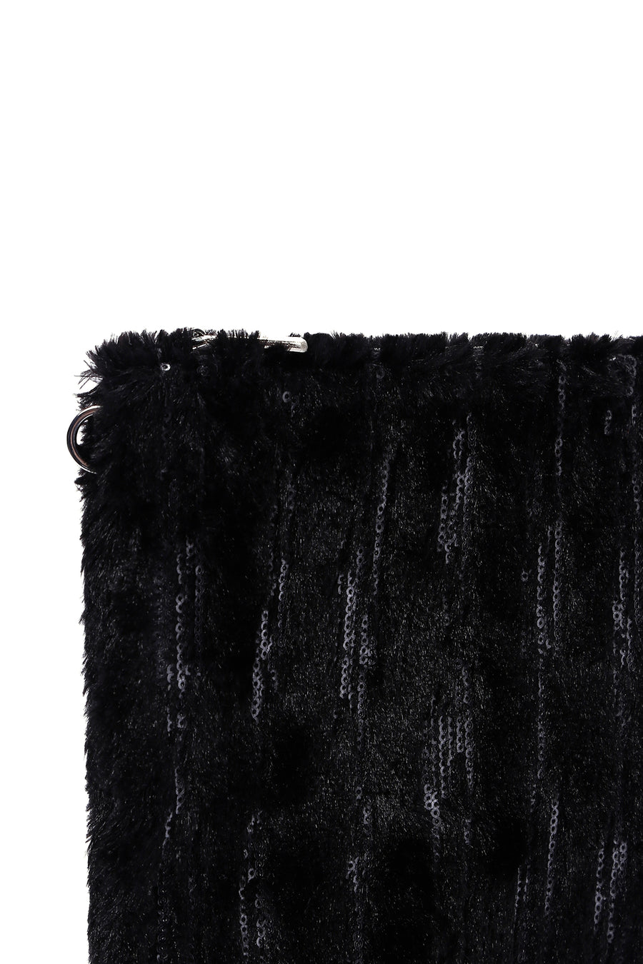 Women's Black Plush Portfolio Bag