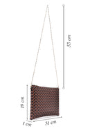 Women's Black Orange Printed Portfolio Bag | Derimod