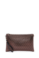 Women's Black Orange Printed Portfolio Bag | Derimod