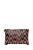 Women's Black Orange Printed Portfolio Bag | Derimod