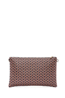 Women's Black Orange Printed Portfolio Bag | Derimod