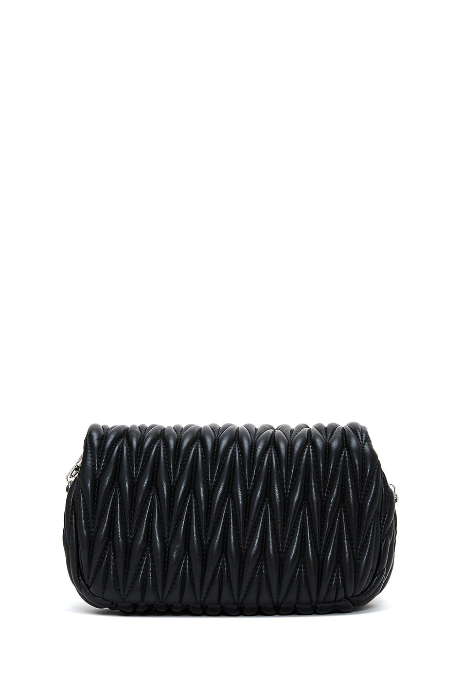 Women's Black Long Strap Quilted Shoulder Bag