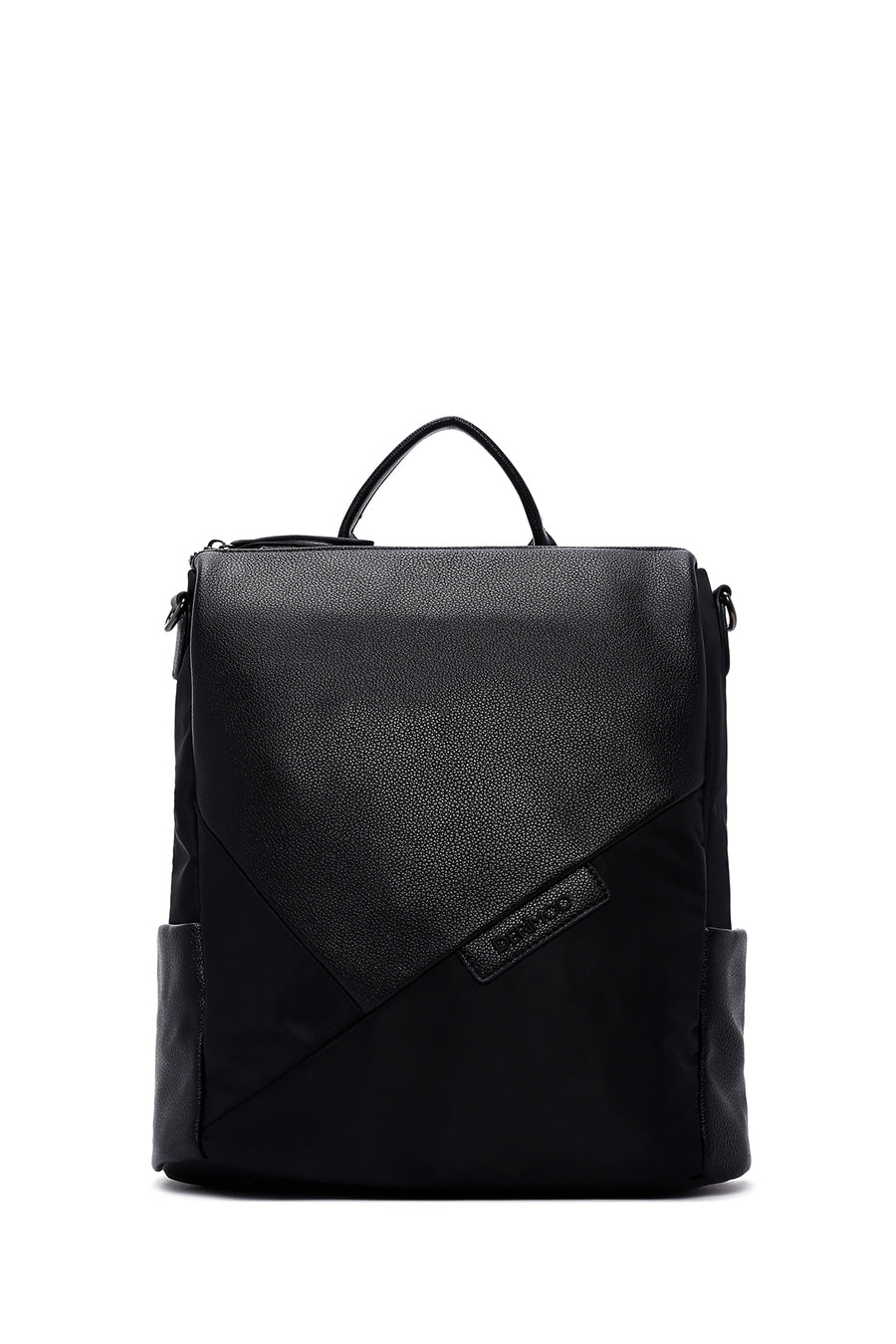 Women's Black Long Strap Backpack