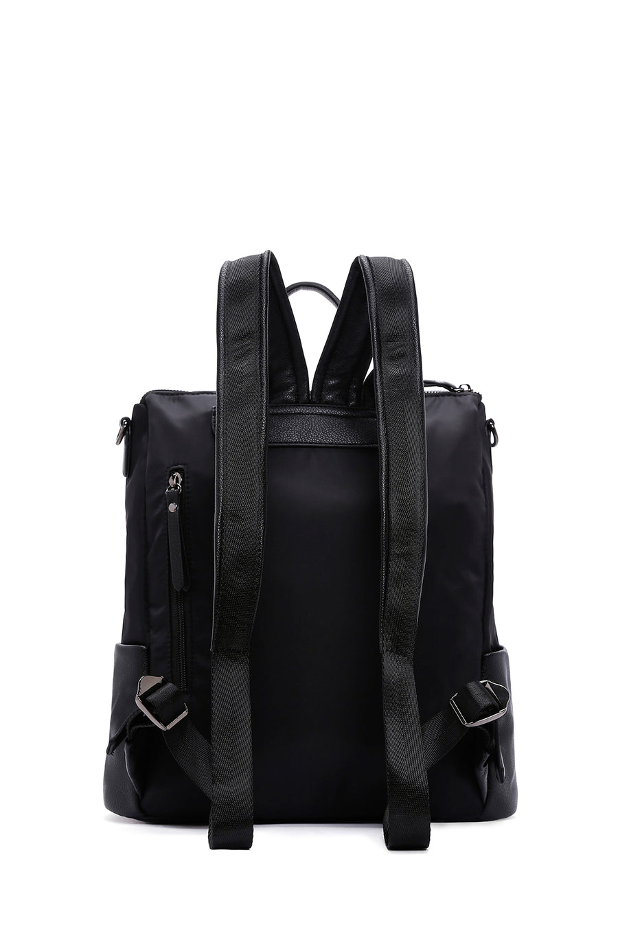 Women's Black Long Strap Backpack