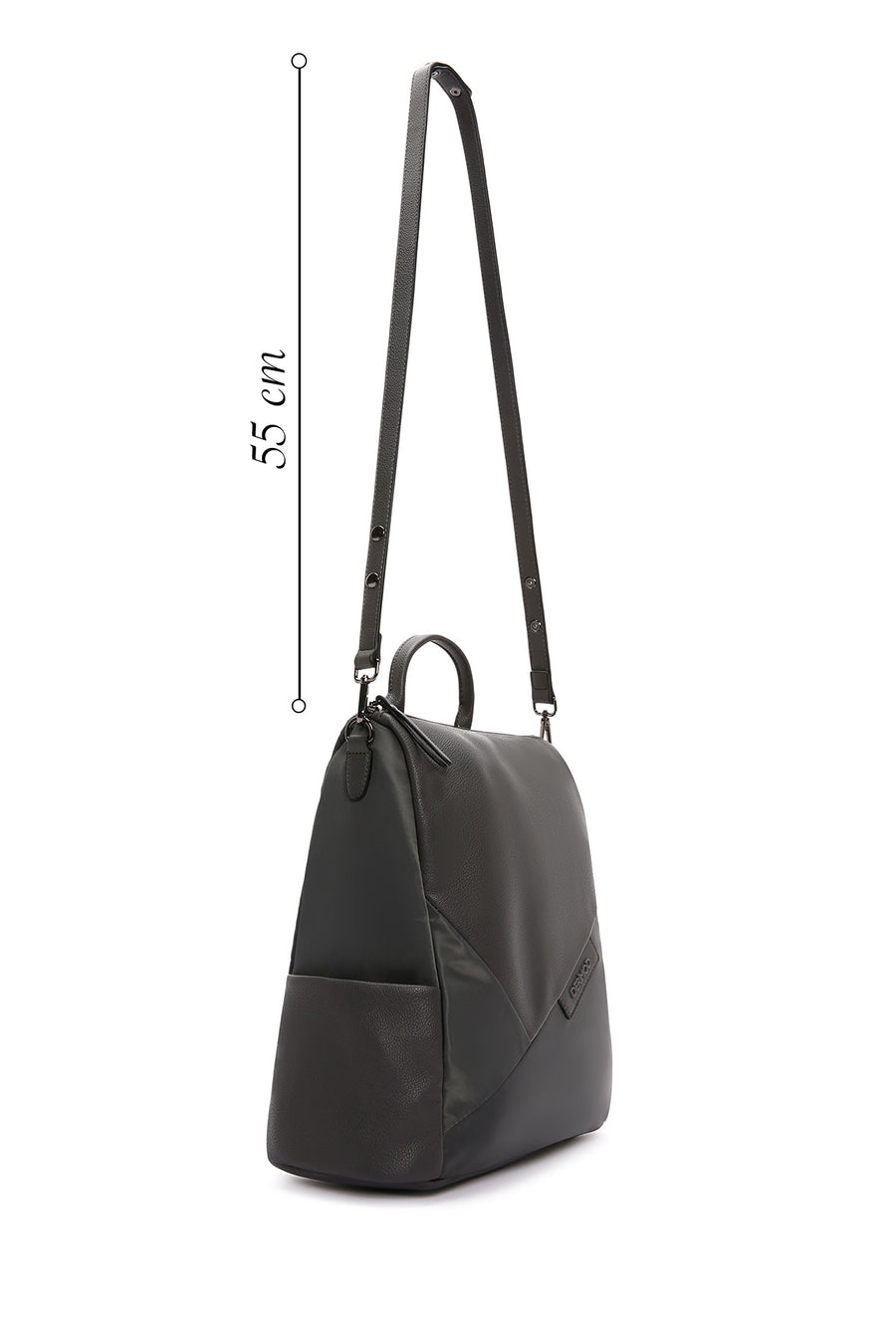 Women's Gray Long Strap Backpack