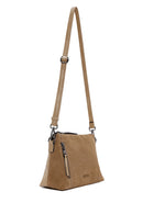 Kadın Açık Kahverengi Uzun Askılı Süet Çapraz Çanta | Derimod