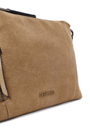 Kadın Açık Kahverengi Uzun Askılı Süet Çapraz Çanta | Derimod