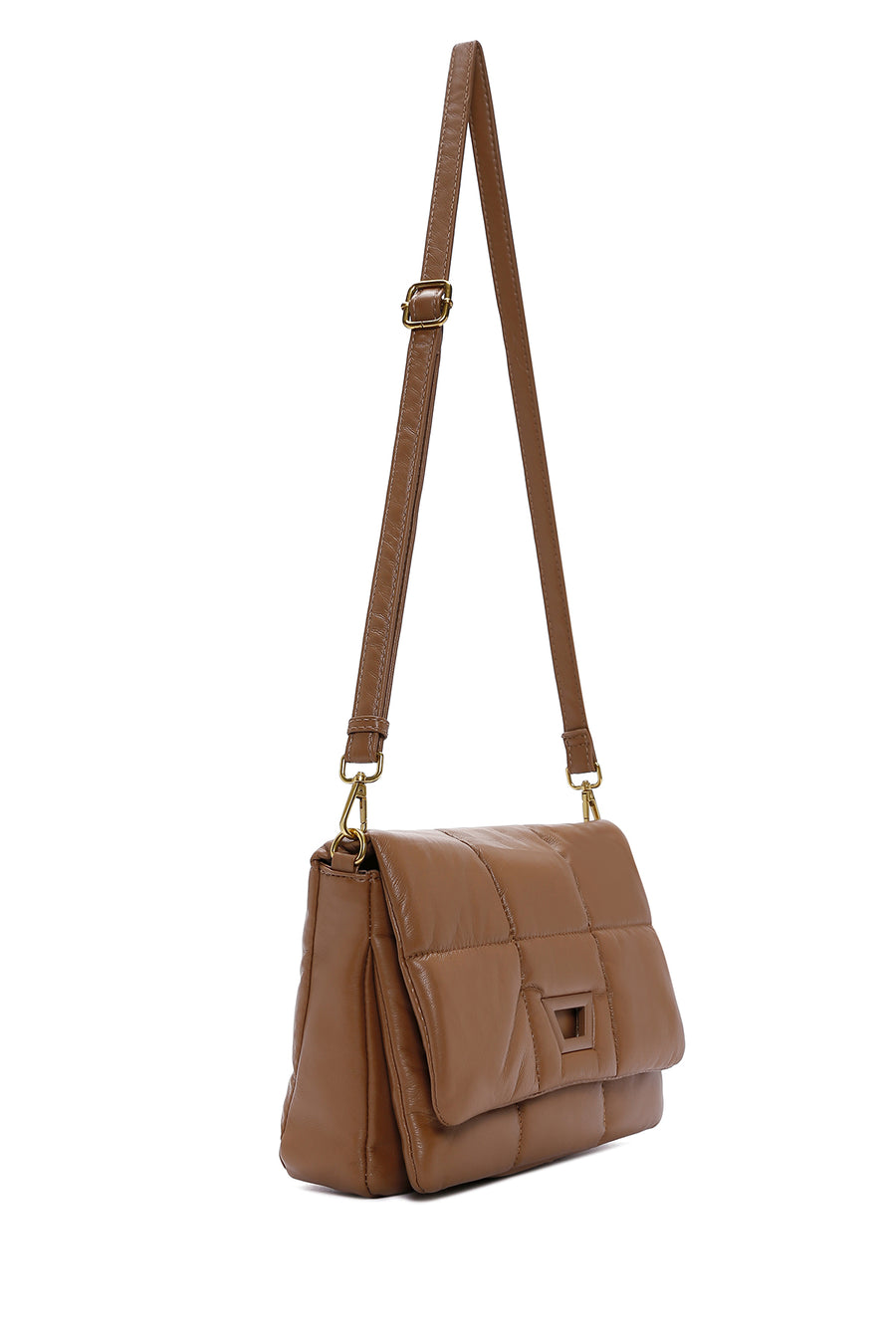 Women's Brown Long Strap Crossbody Bag