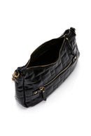 Kadın Siyah Uzun Askılı Rugan Çapraz Çanta | Derimod