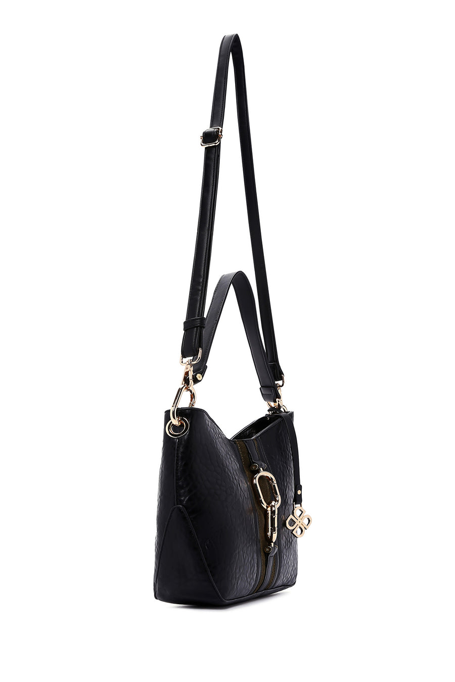 Women's Black Long Strap Shoulder Bag
