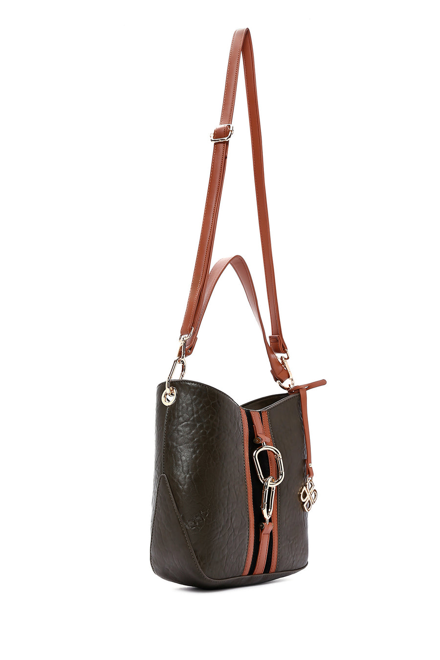 Women's Khaki Long Strap Shoulder Bag