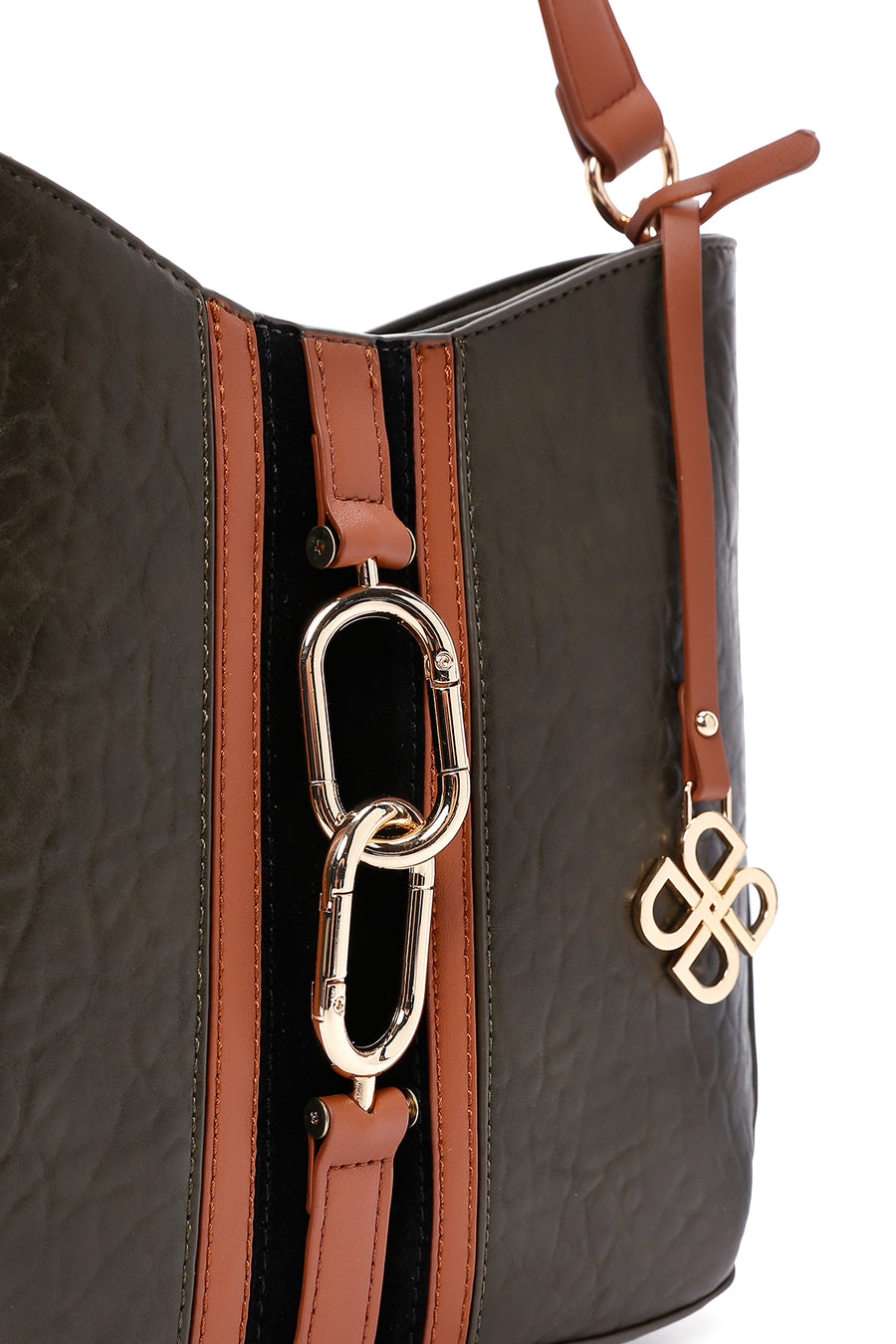 Women's Khaki Long Strap Shoulder Bag