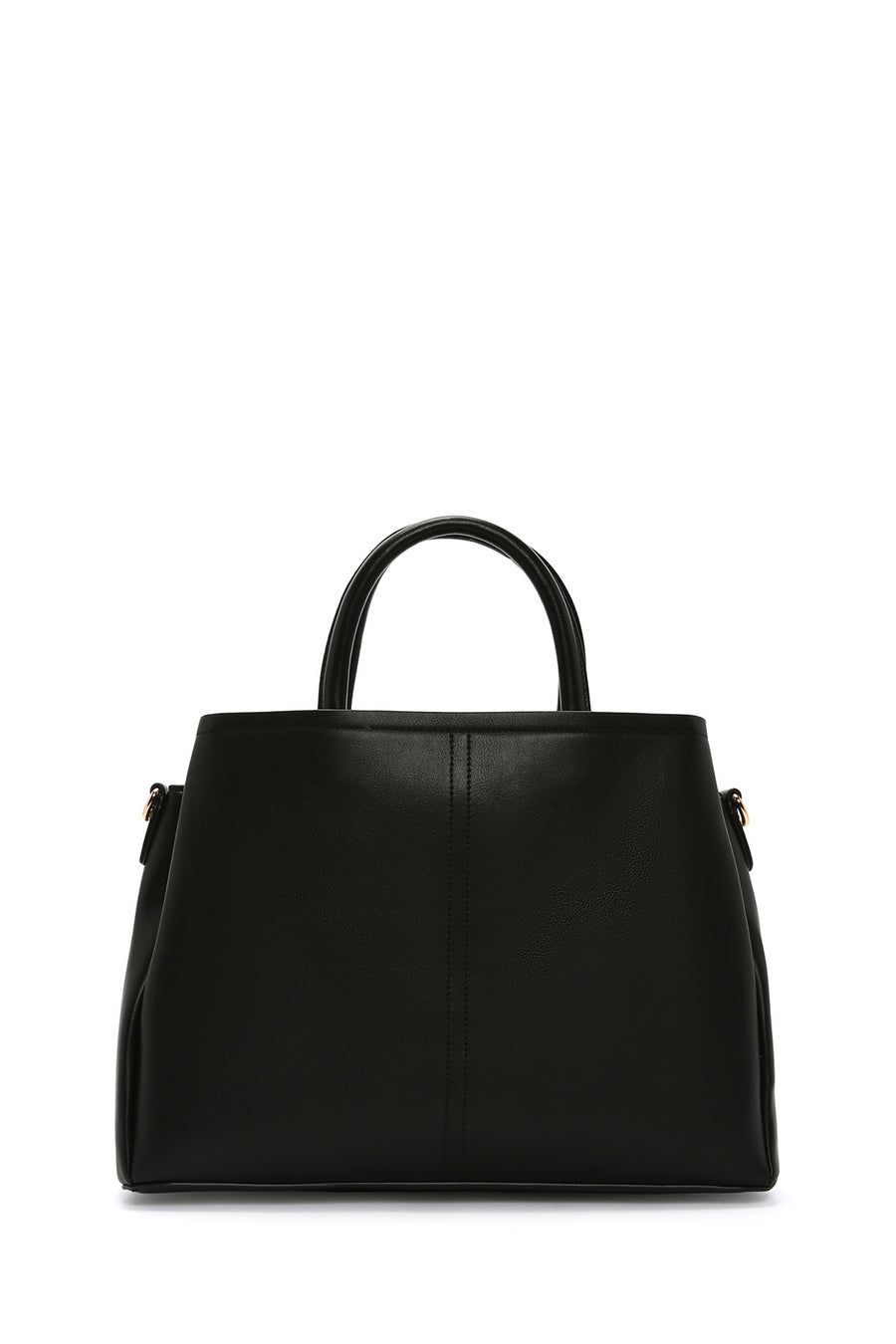 Women's Black Long Strap Crossbody Bag with Accessory Detail