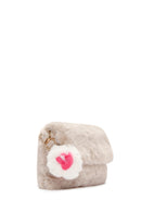 Kadın Bej Uzun Askılı Peluş Omuz Çantası | Derimod