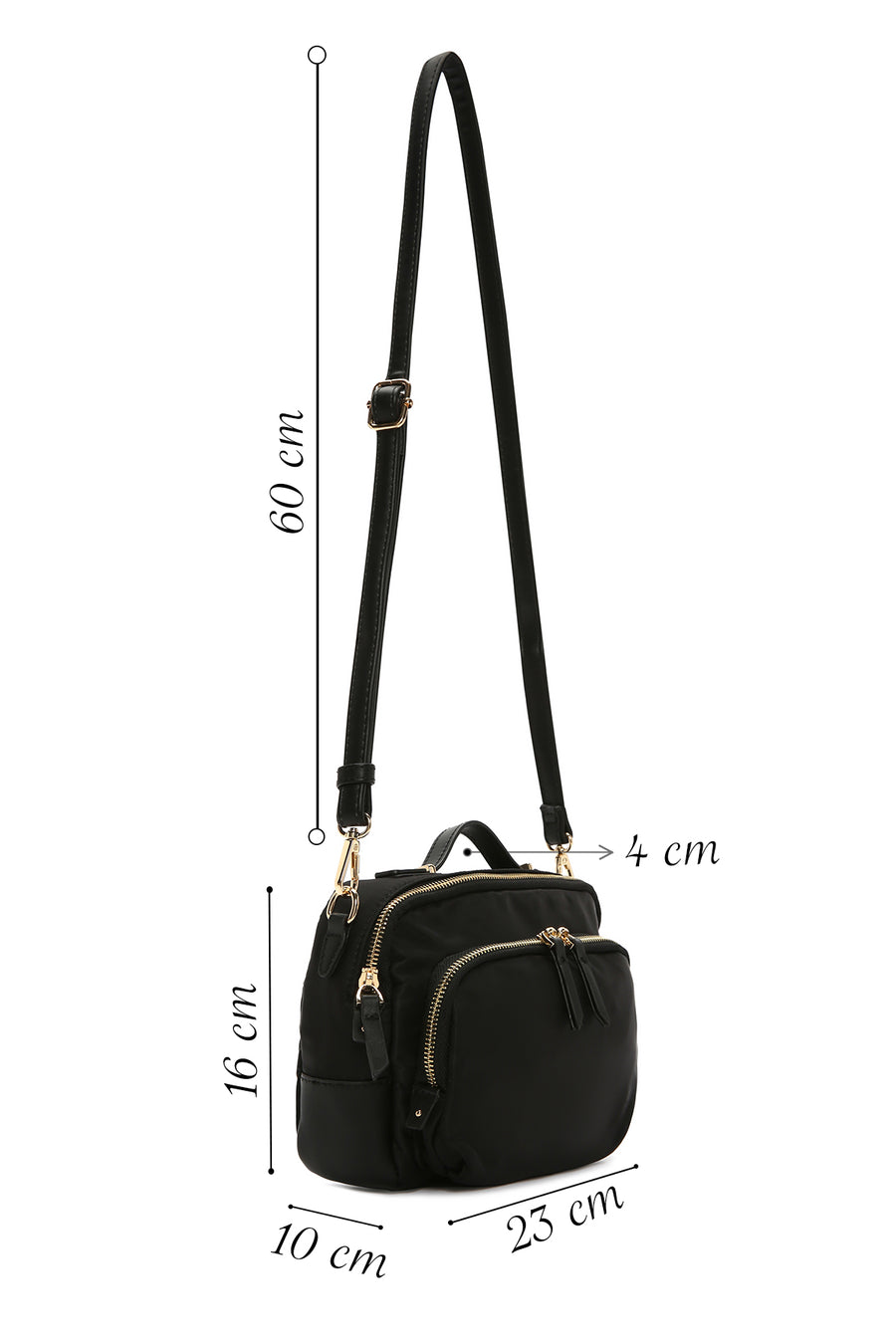 Women's Black Long Strap Shoulder Bag