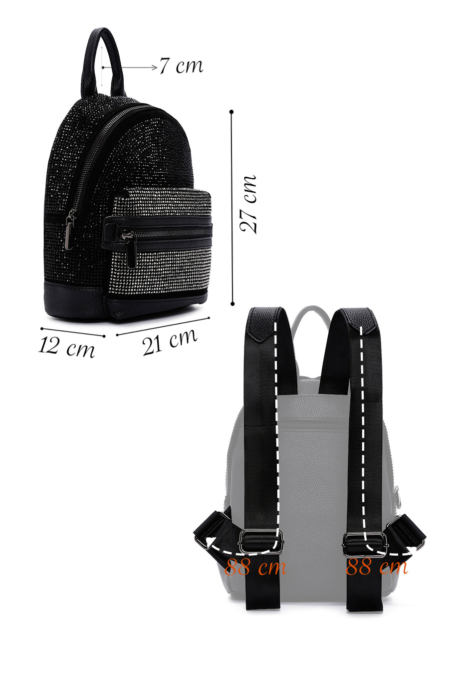Women's Black Stone Backpack