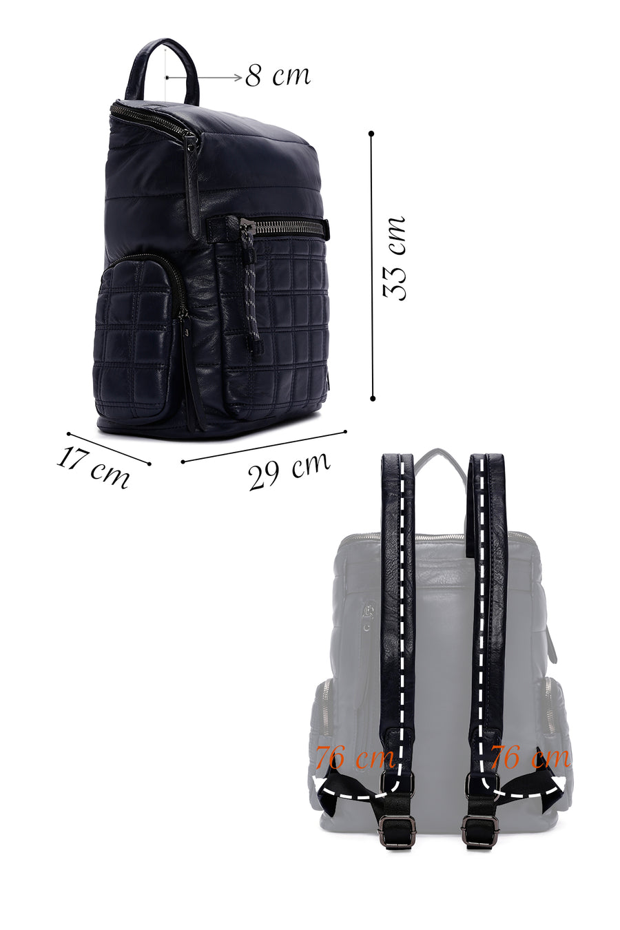 Women's Navy Blue Backpack