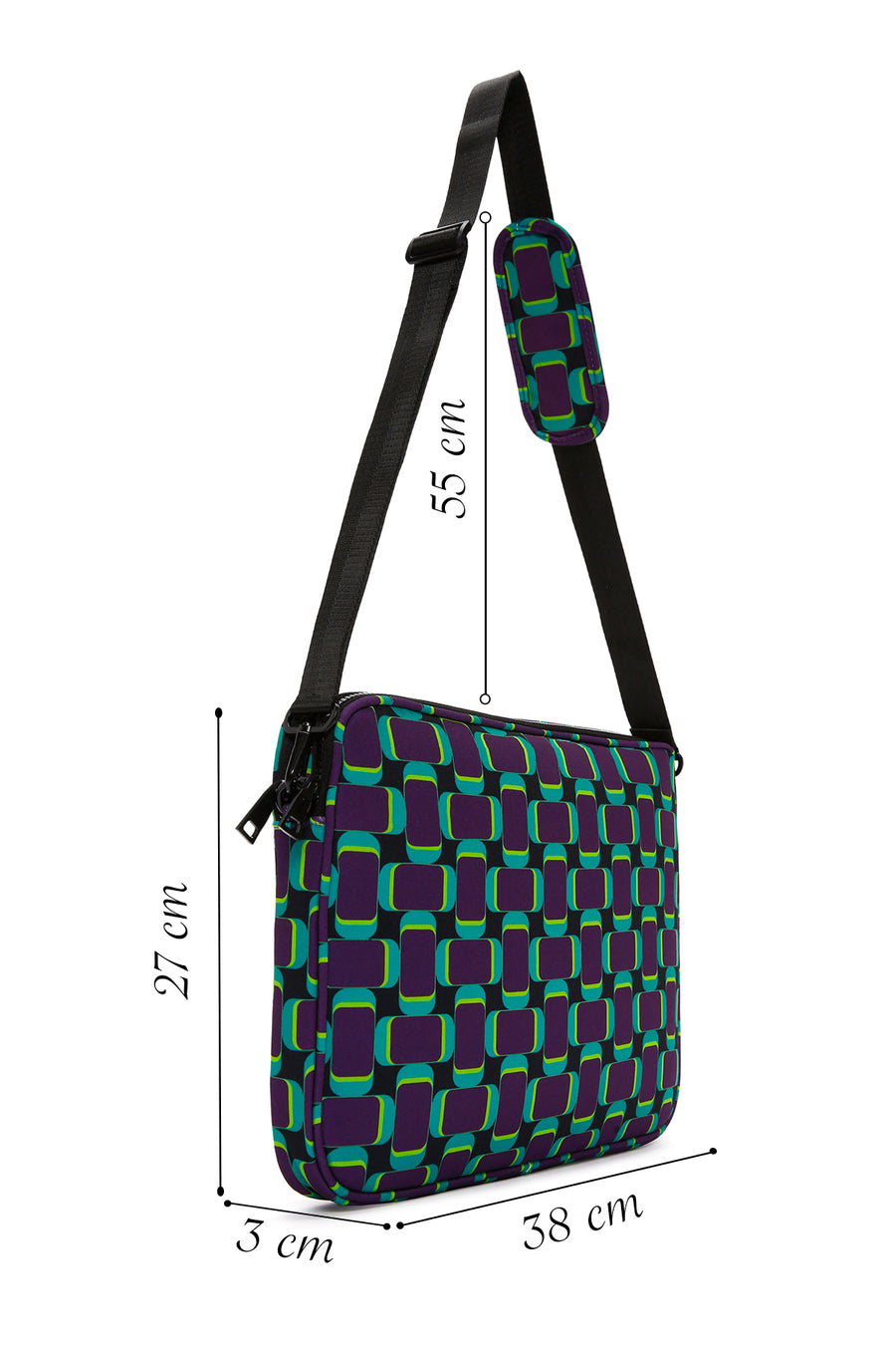 Women's Purple Long Strap Briefcase