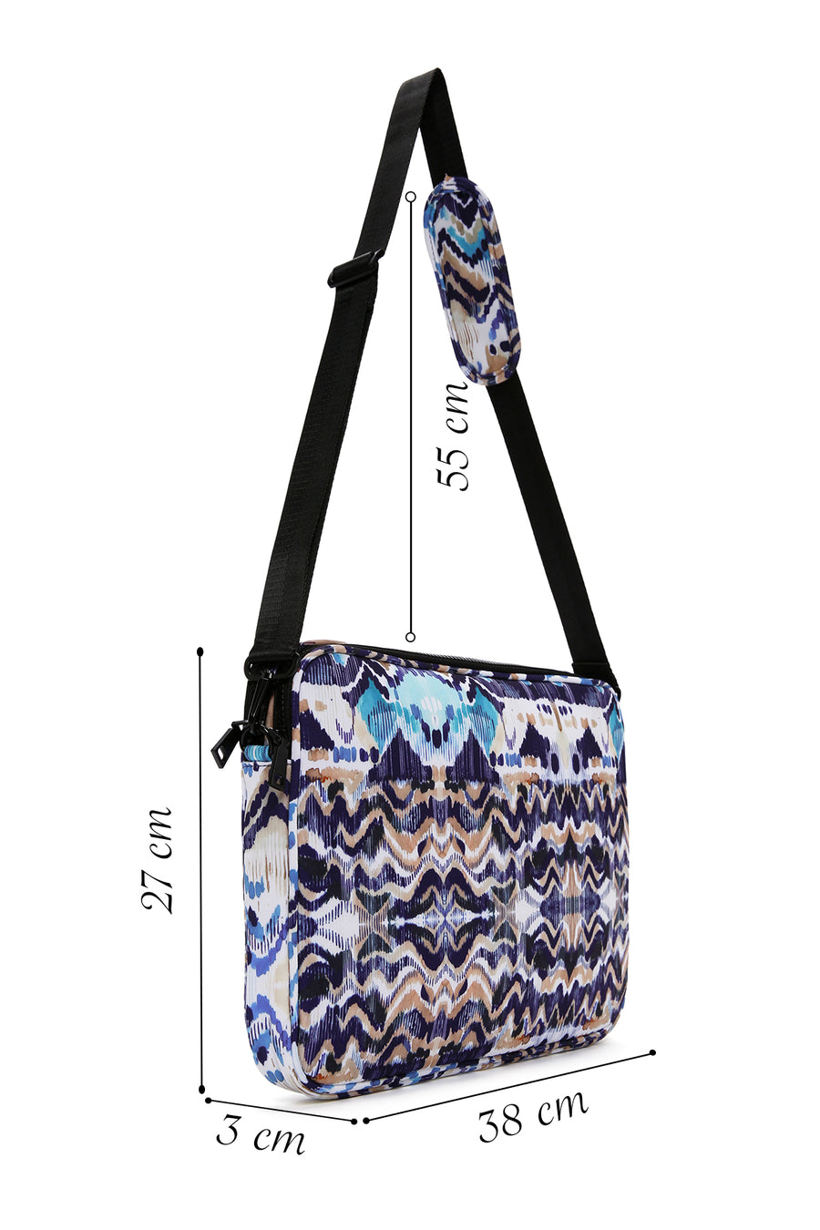Women's Blue Long Strap Briefcase