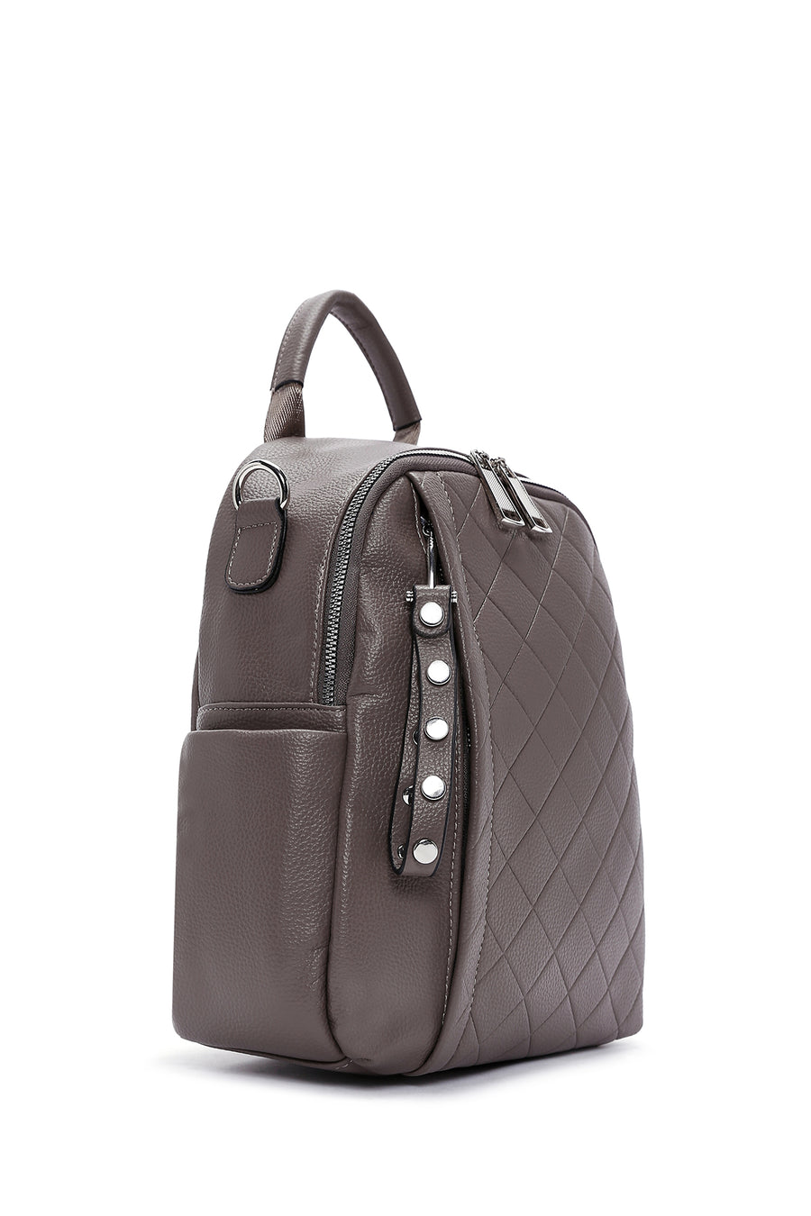 Women's Mink Strap Quilted Backpack