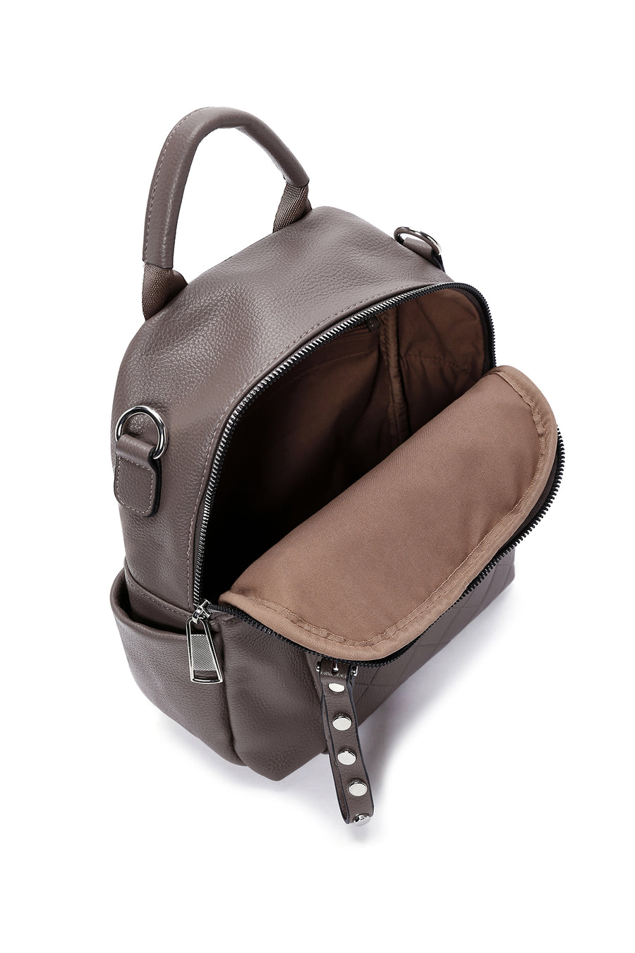Women's Mink Strap Quilted Backpack