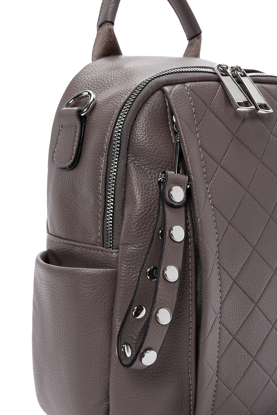 Women's Mink Strap Quilted Backpack