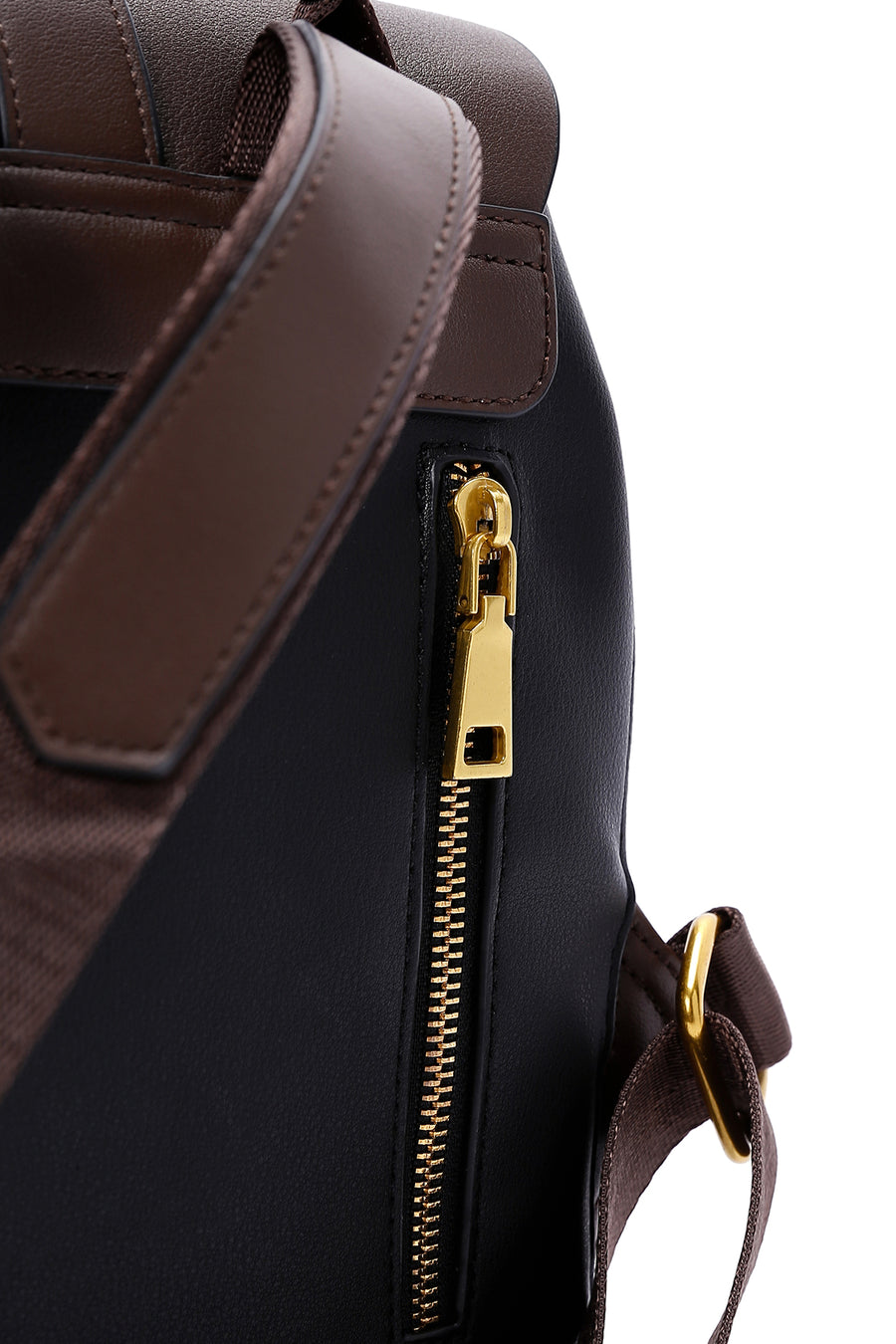 Women's Black Brown Backpack