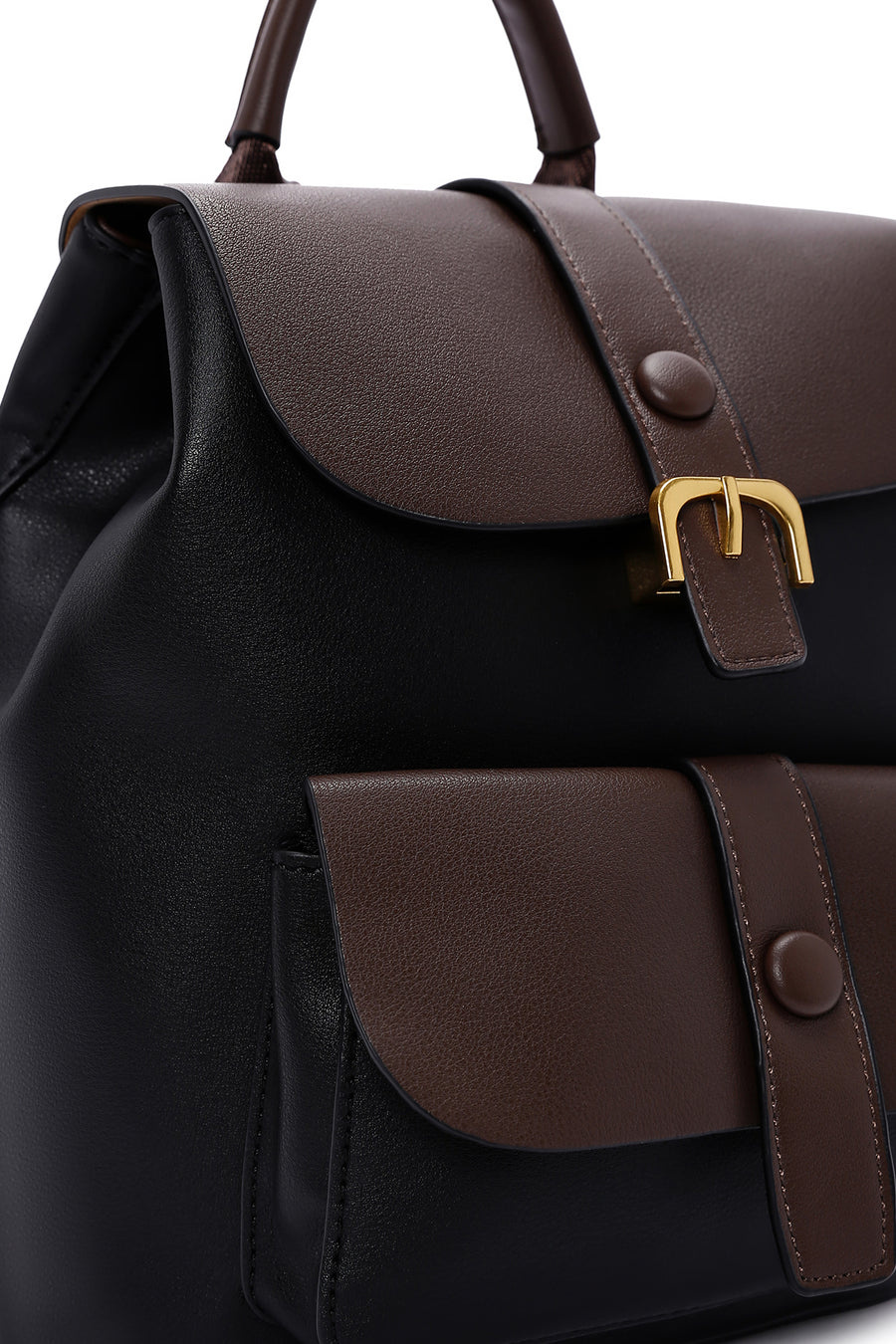Women's Black Brown Backpack