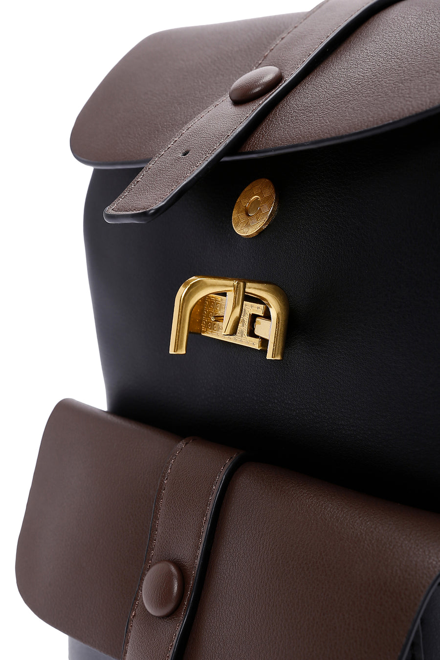 Women's Black Brown Backpack