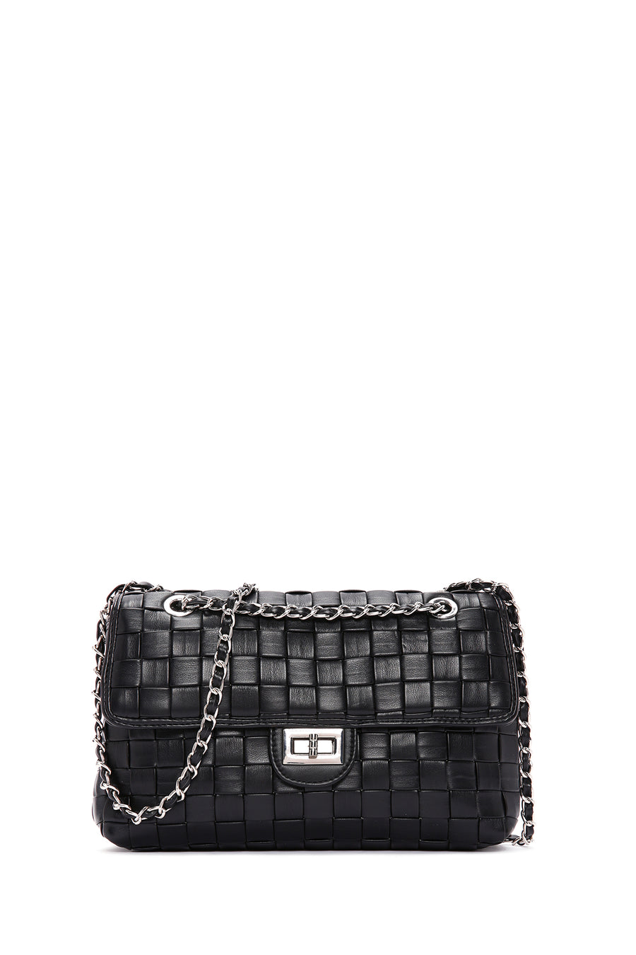 Women's Black Knitted Patterned Long Strap Shoulder Bag 23WBD254829 | Derimod