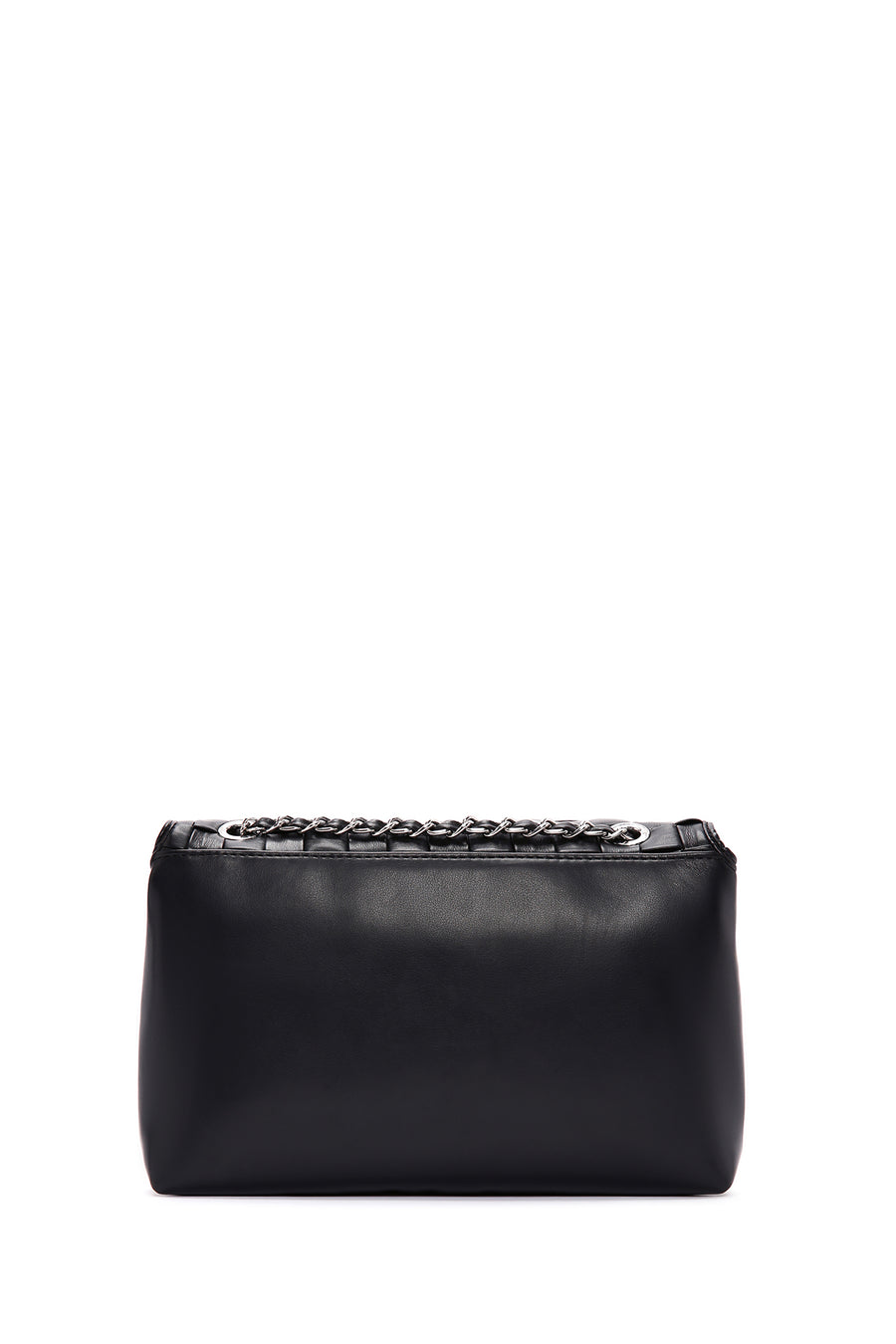 Women's Black Knitted Patterned Long Strap Shoulder Bag