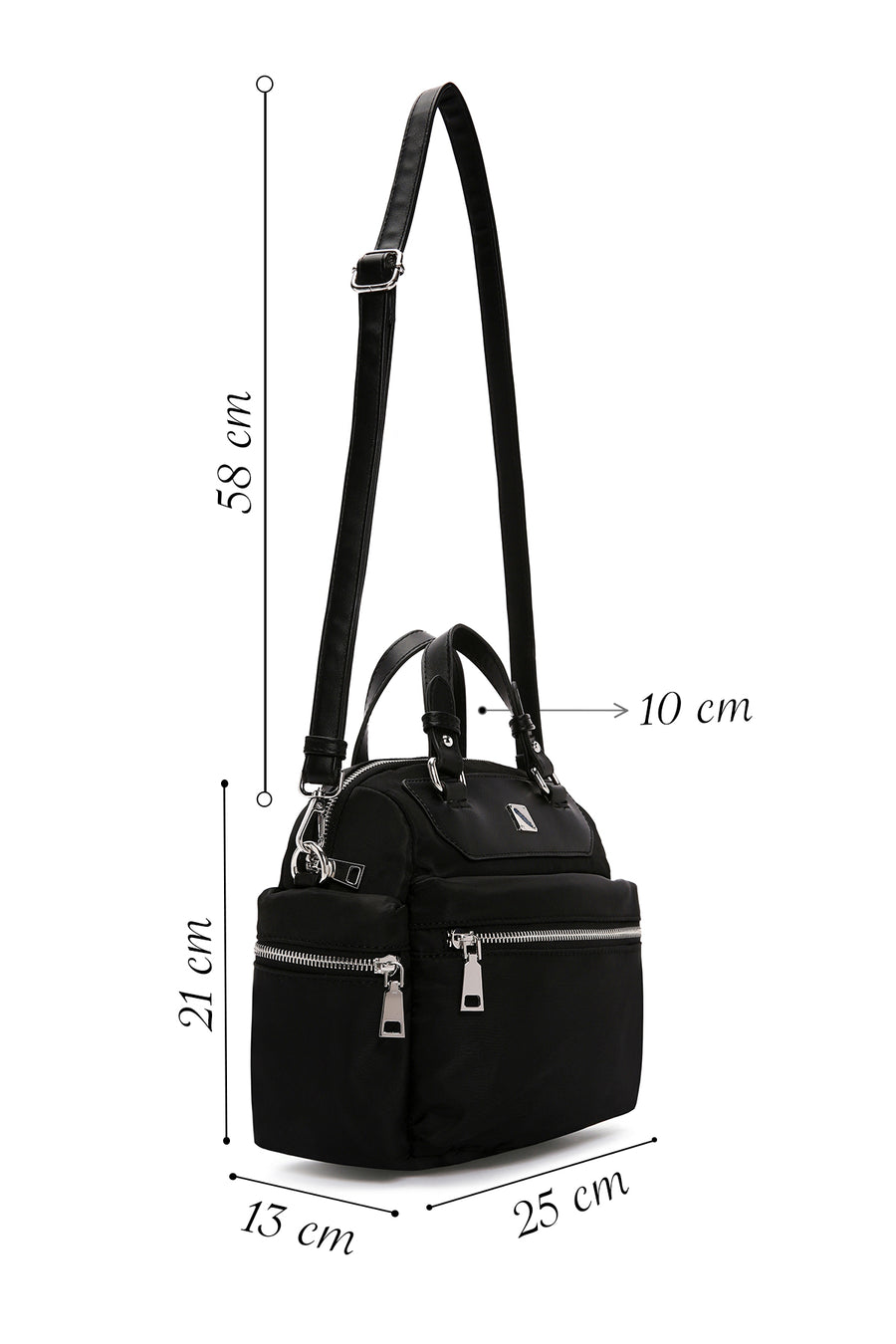 Women's Black Long Strap Shoulder Bag