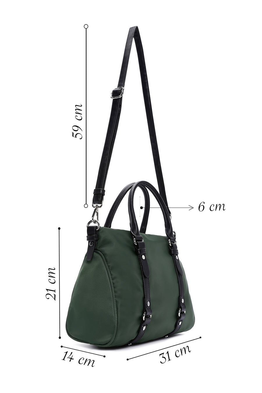 Women's Green Long Strap Shoulder Bag