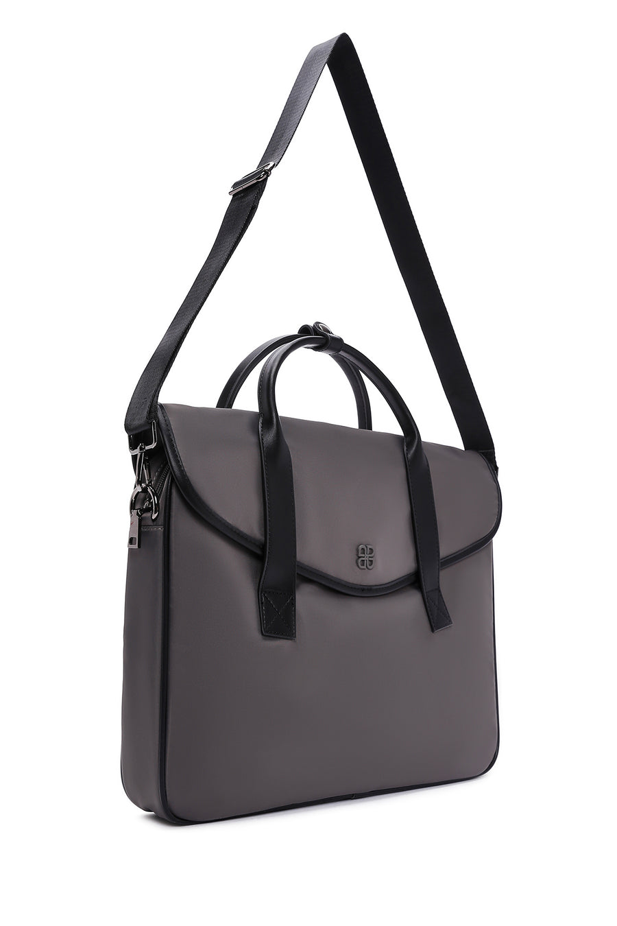 Women's Gray Long Strap Briefcase
