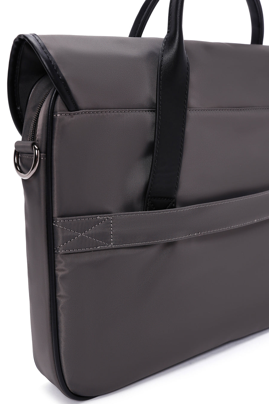 Women's Gray Long Strap Briefcase