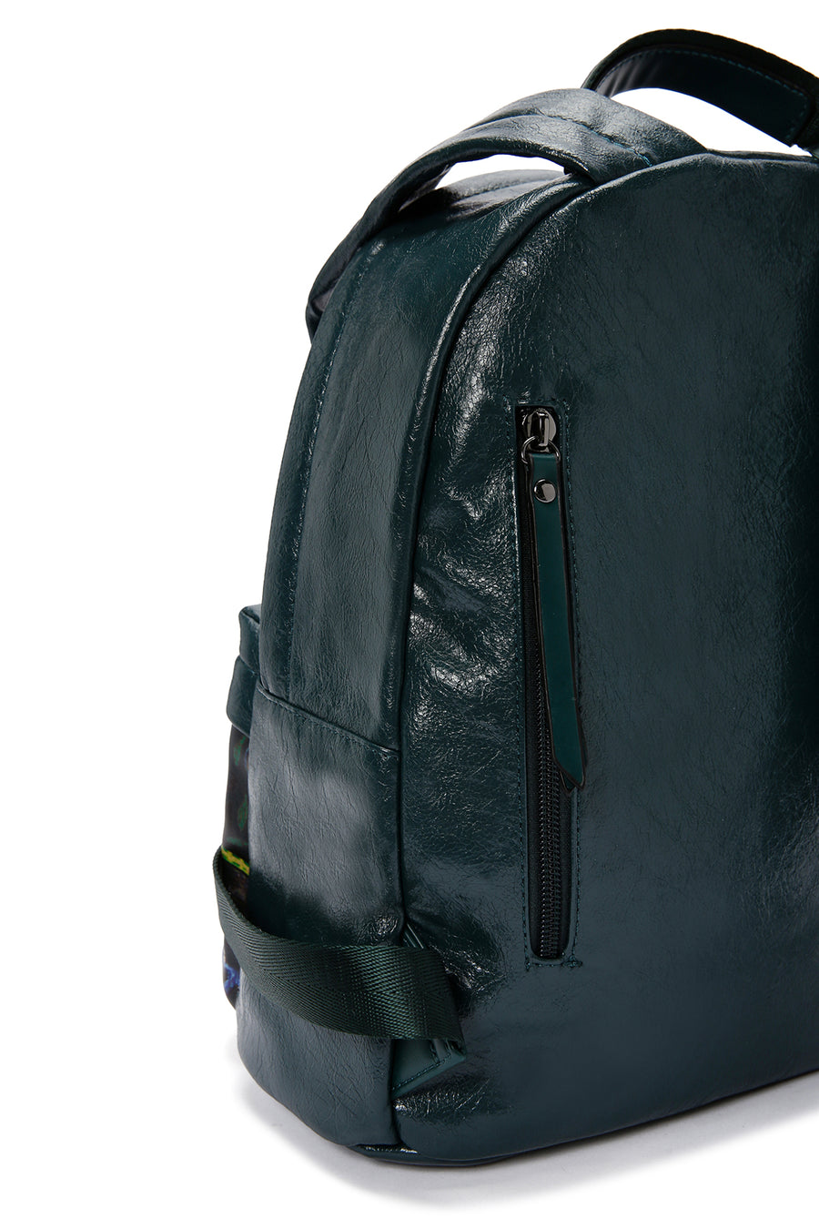 Women's Green Printed Backpack